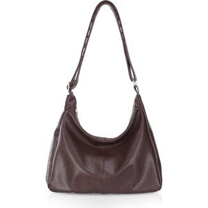 Hobo Bags for Women Vegan Leather Shoulder Handbag Slouchy Tote with Zipper